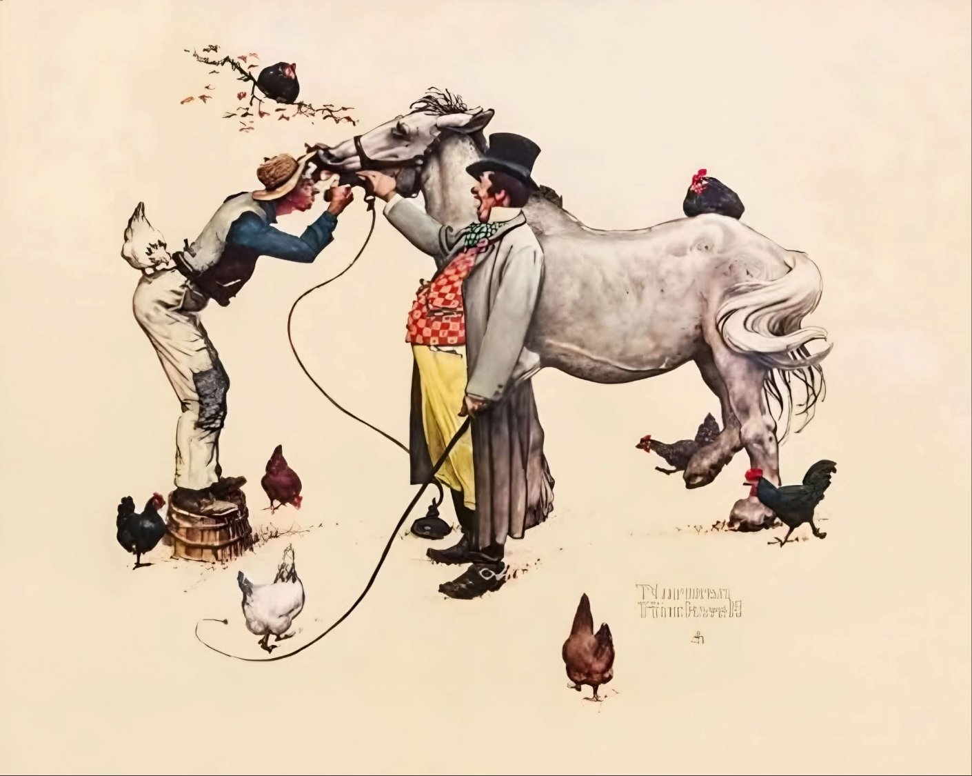 Solve Norman Rockwell jigsaw puzzle online with 20 pieces