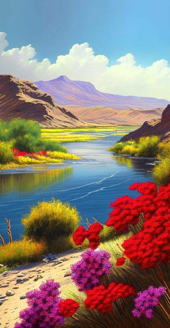 Solve Landscape jigsaw puzzle online with 66 pieces