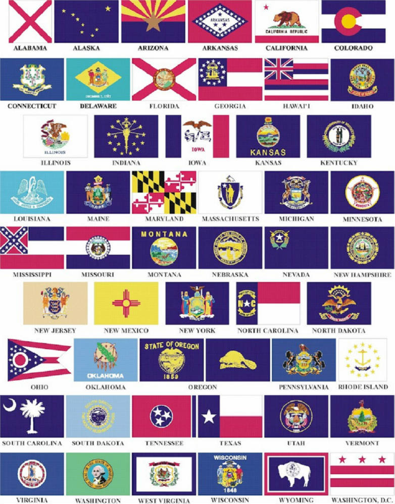 Solve 50 State Flags jigsaw puzzle online with 80 pieces