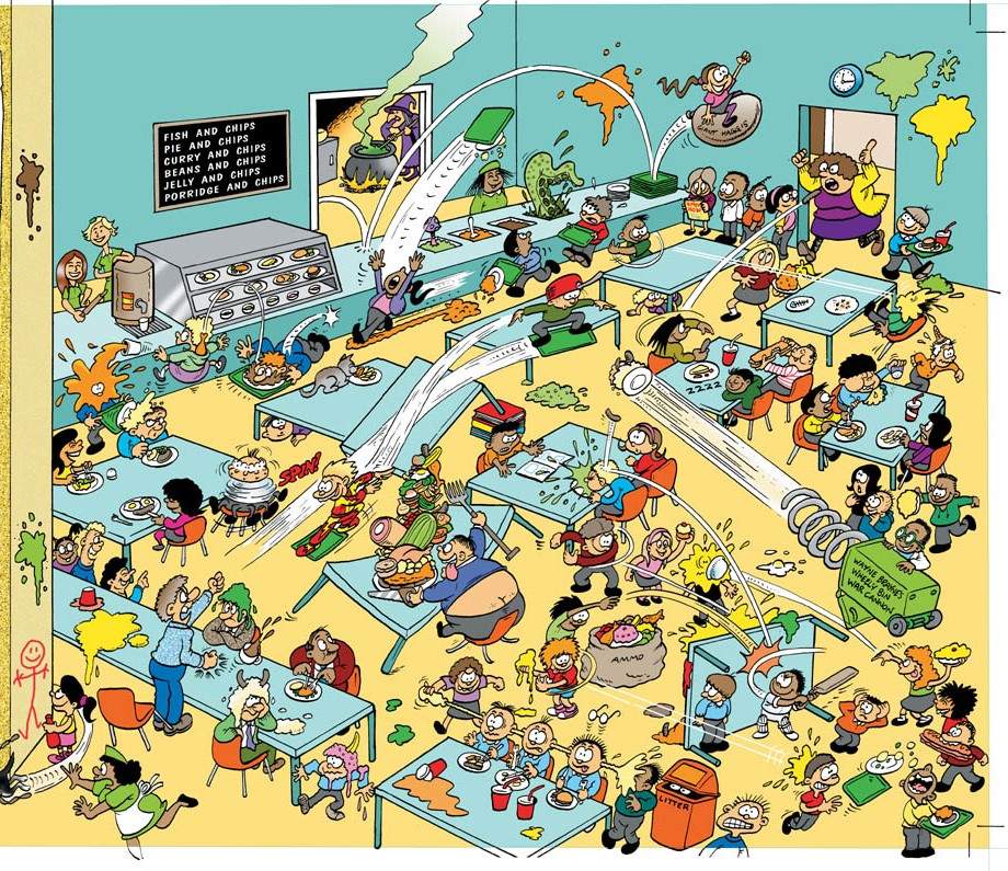 Solve cafeteria jigsaw puzzle online with 110 pieces