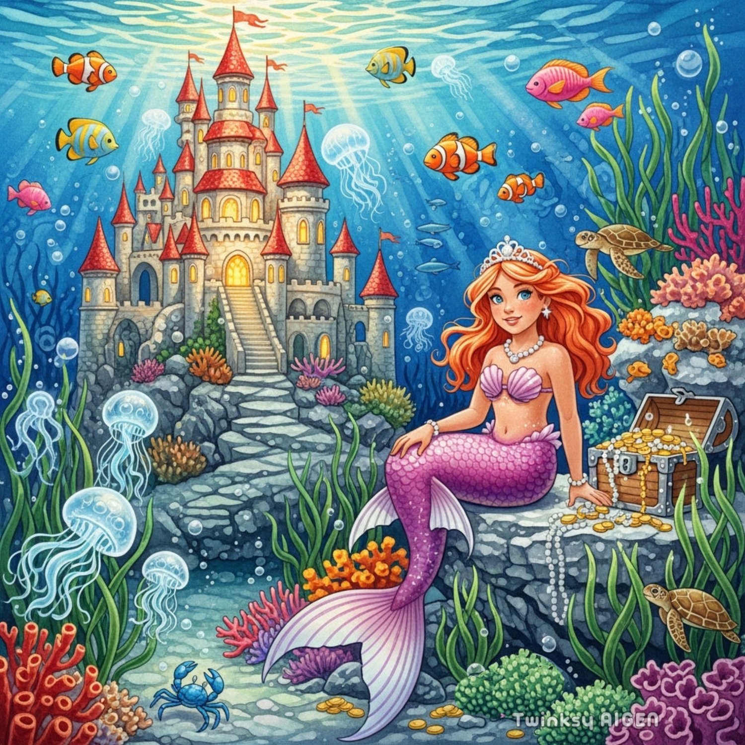 Solve The Mermaid's Treasure. From 9-600 Pieces. jigsaw puzzle online ...
