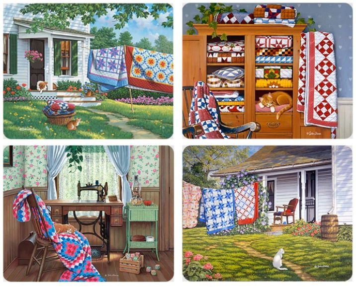 Solve Country Quilts jigsaw puzzle online with 99 pieces