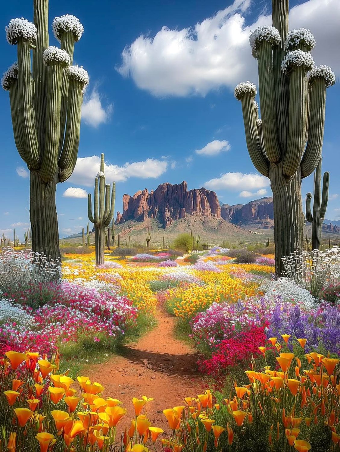 Solve Springtime in the Desert jigsaw puzzle online with 88 pieces