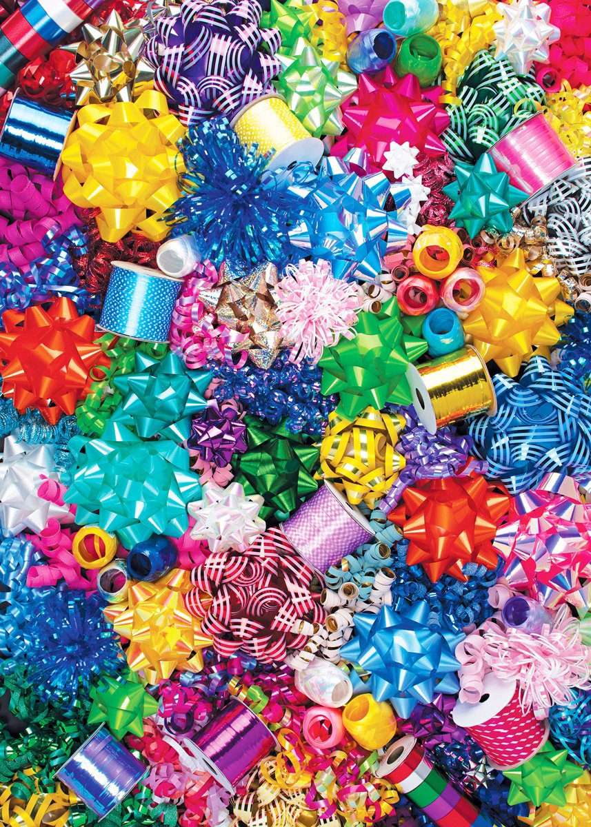 Solve Ribbons and Bows (Medium) jigsaw puzzle online with 96 pieces