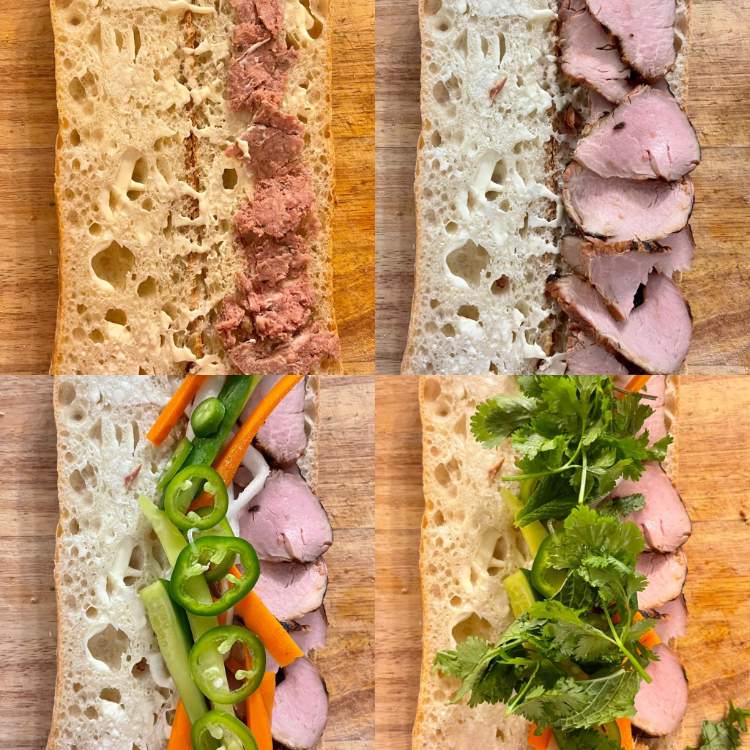 Solve Sous vide grilled ginger gochujang pork tenderloin banh mi with