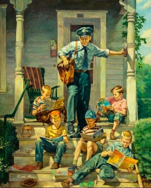 Solve Art by Norman Rockwell jigsaw puzzle online with 80 pieces