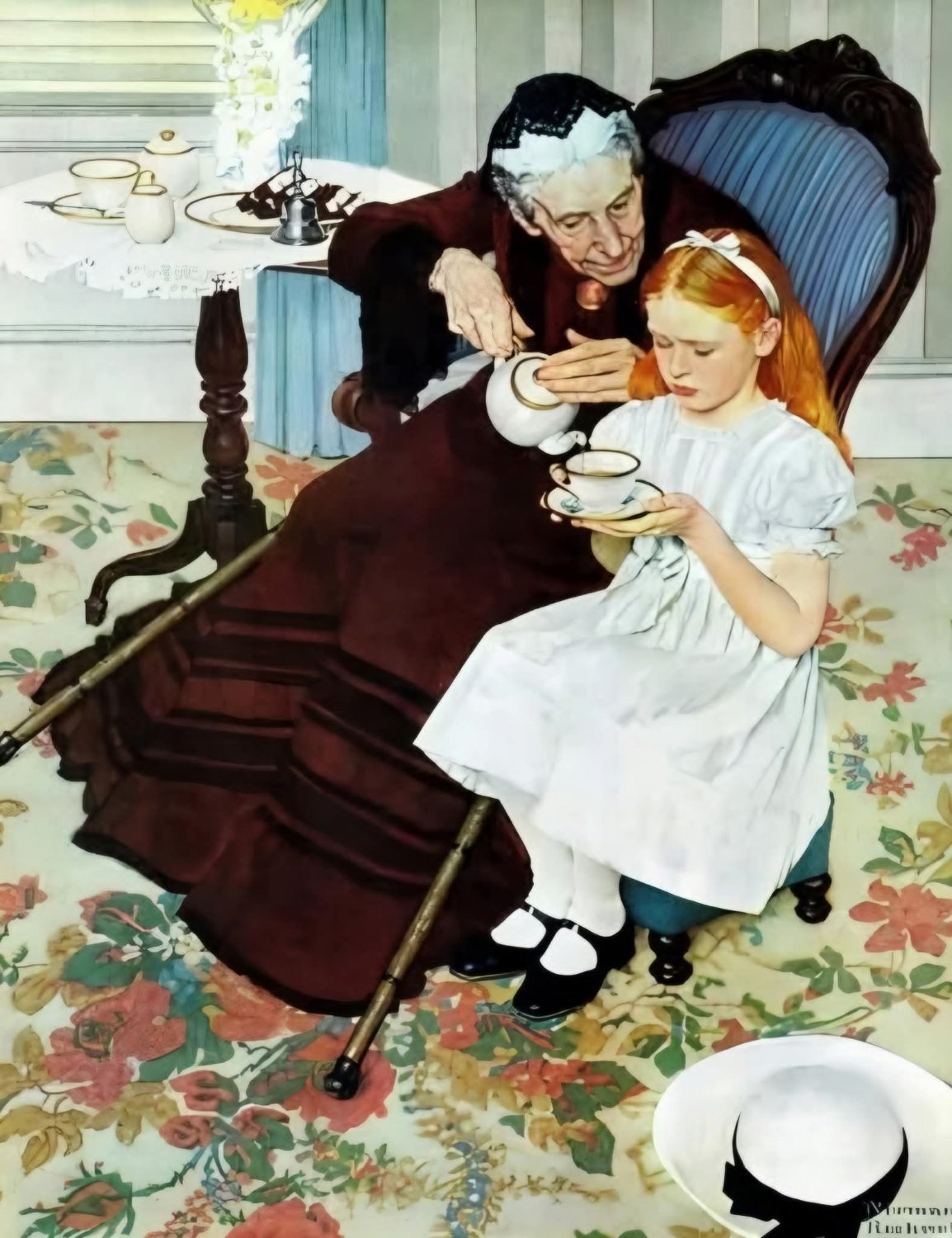 Solve Norman Rockwell jigsaw puzzle online with 48 pieces