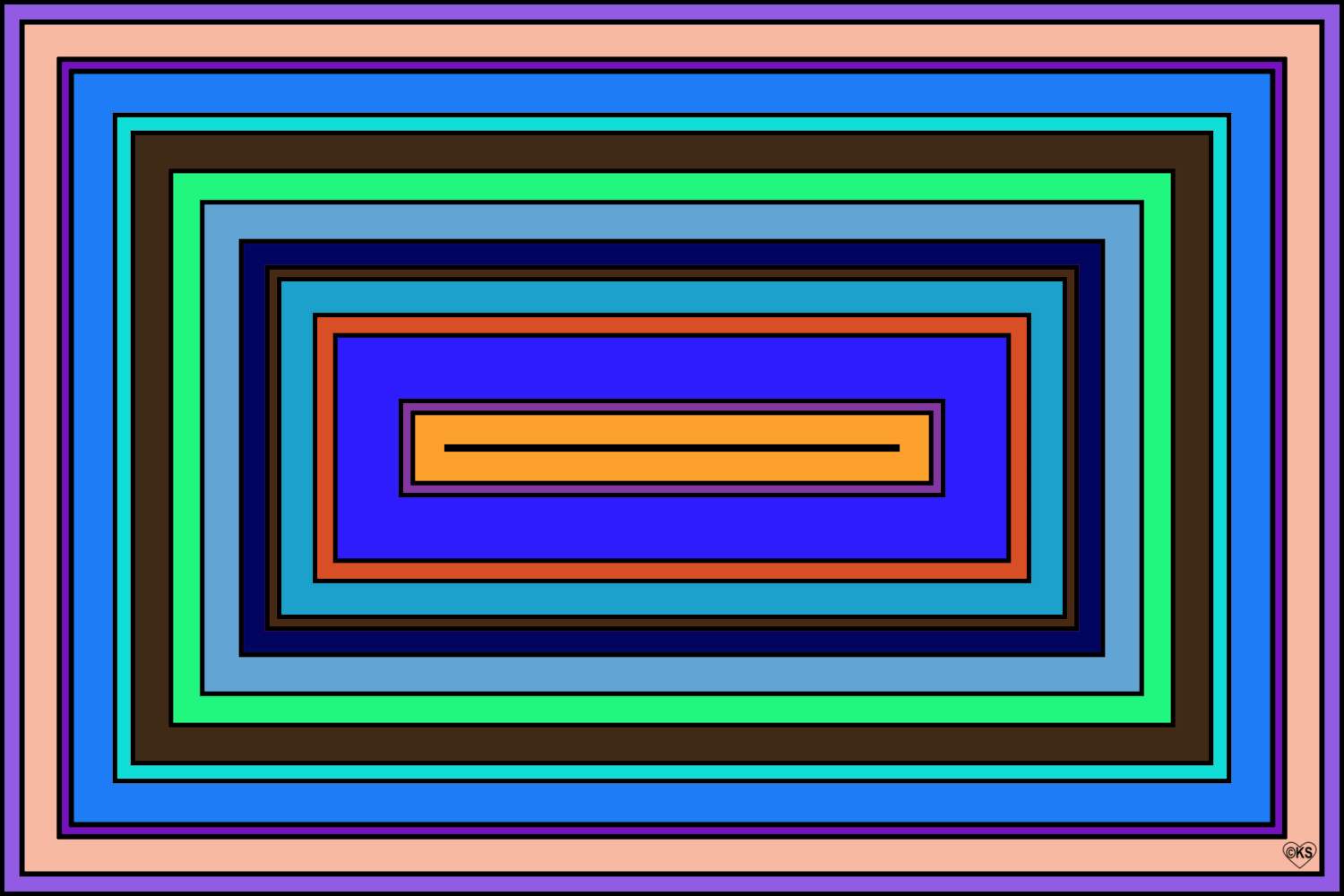 Solve Concentric Rectangles!! ~ M jigsaw puzzle online with 96 pieces