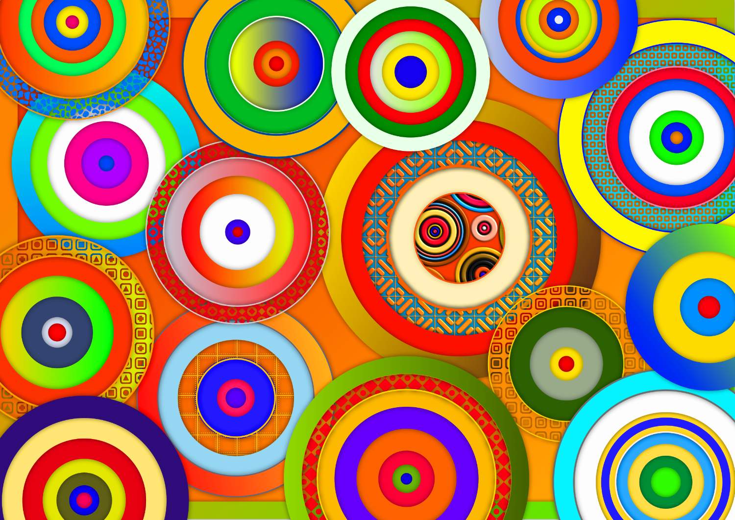 Solve Kreise jigsaw puzzle online with 96 pieces