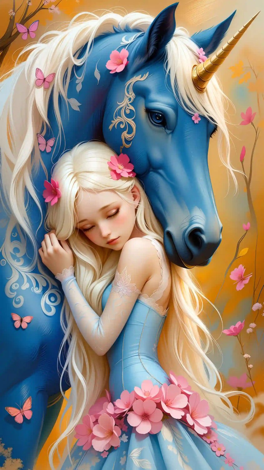 Unique Princess Solve Cute little princess and her Unicorn... jigsaw puzzle online with ...