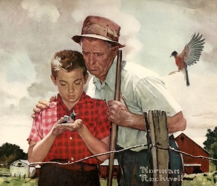 Solve Norman Rockwell jigsaw puzzle online with 56 pieces