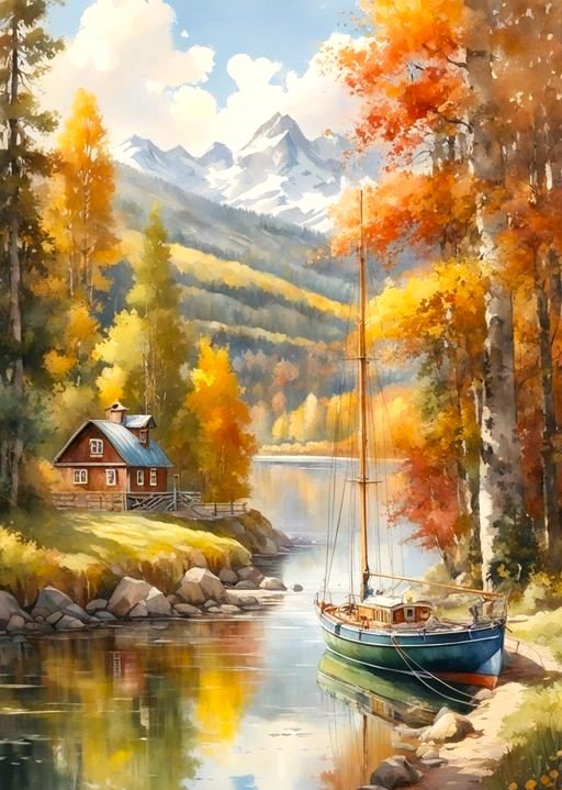 Jigsaw Puzzle 20 pieces Living By the Water, With Hints of Autumn