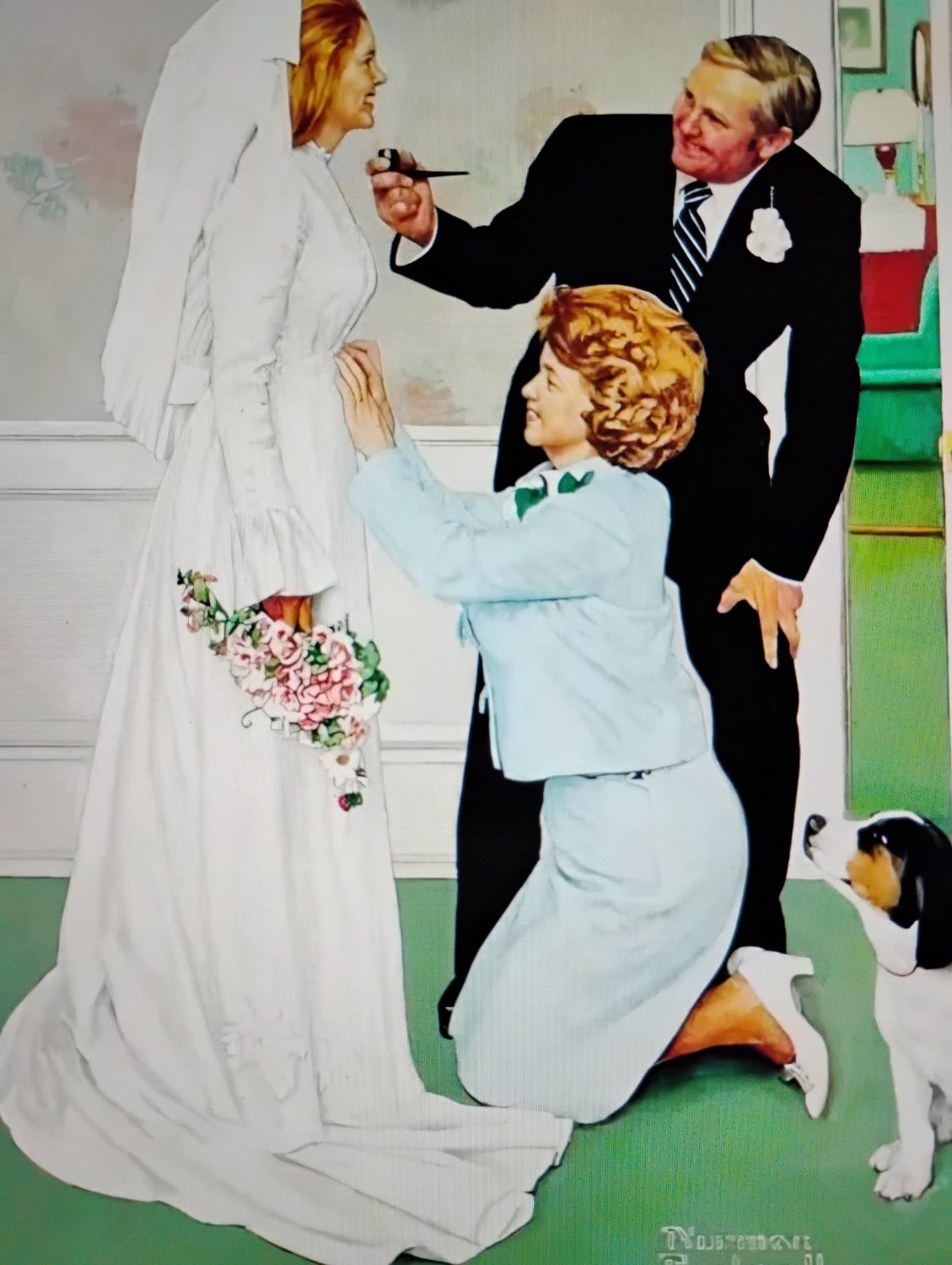 Solve Norman Rockwell jigsaw puzzle online with 63 pieces