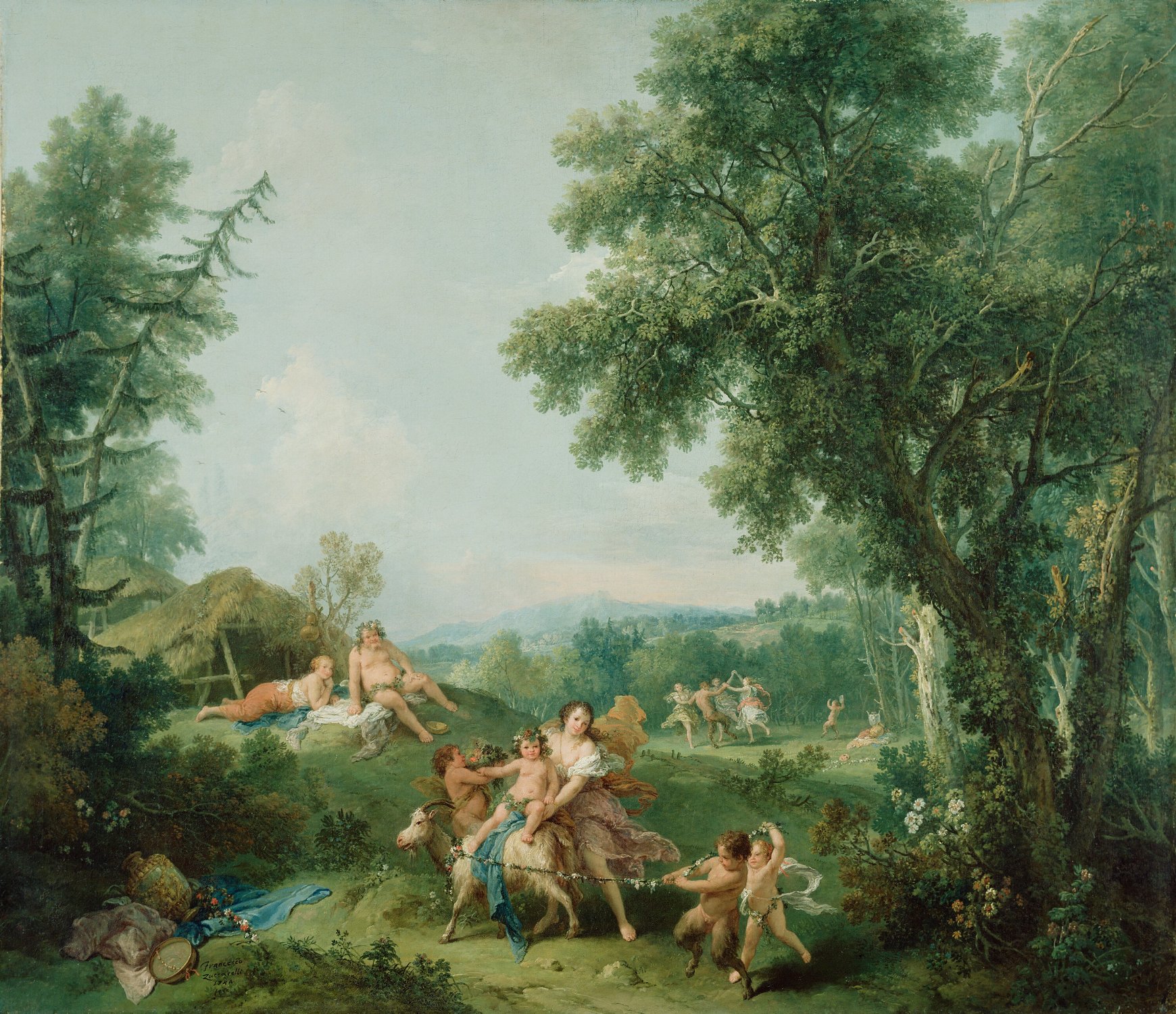 Solve Landscape with the Education of Bacchus, 1744 Francesco