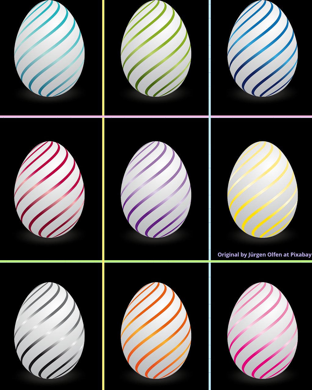 Solve Swirly Easter eggs 🐣 jigsaw puzzle online with 80 pieces