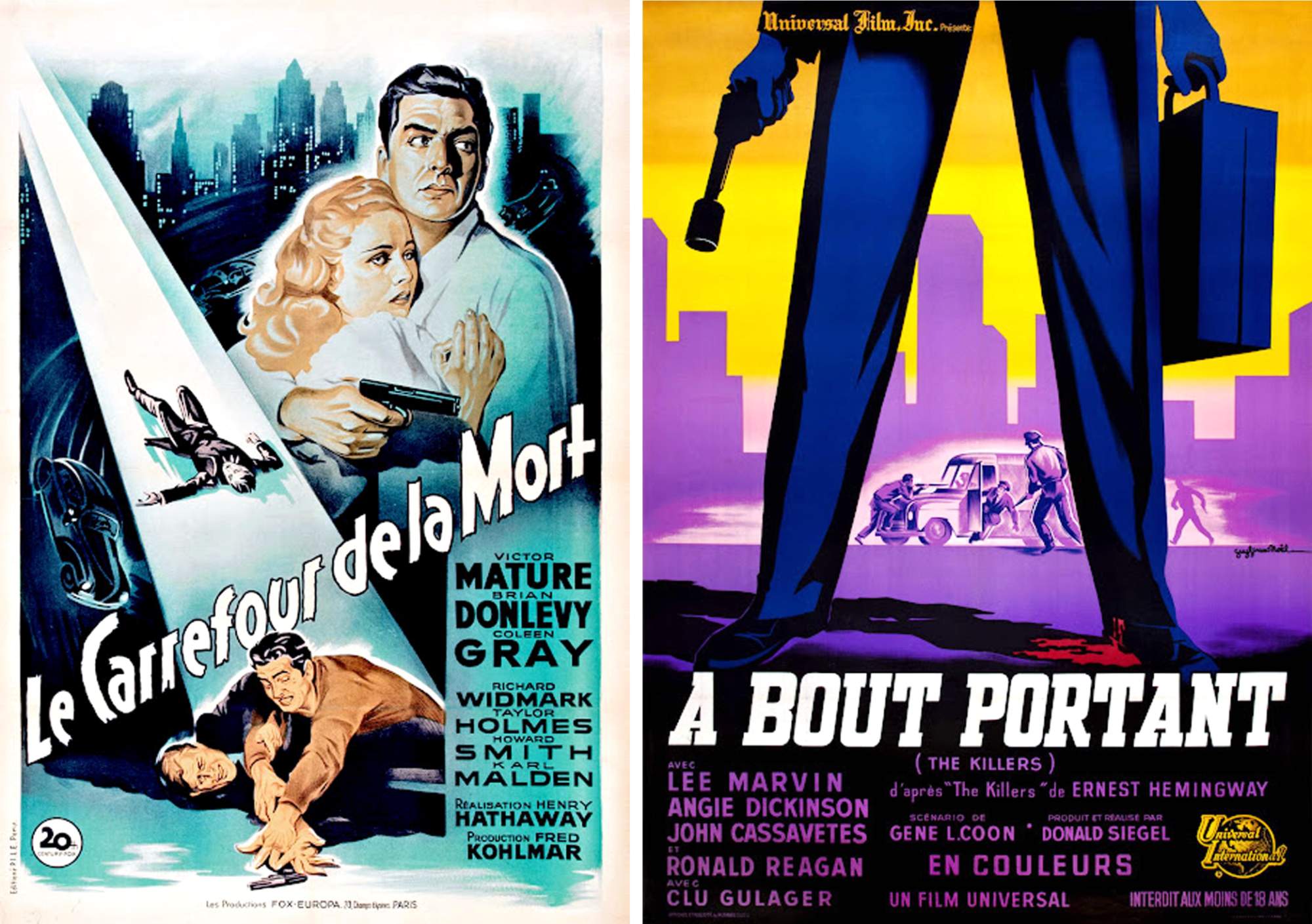 Solve Kiss of Death 1947 and The Killers 1955 jigsaw puzzle online