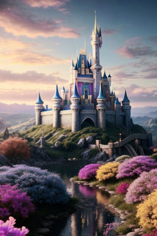Solve Magical_kingdom_bright_and_col jigsaw puzzle online with 70 pieces