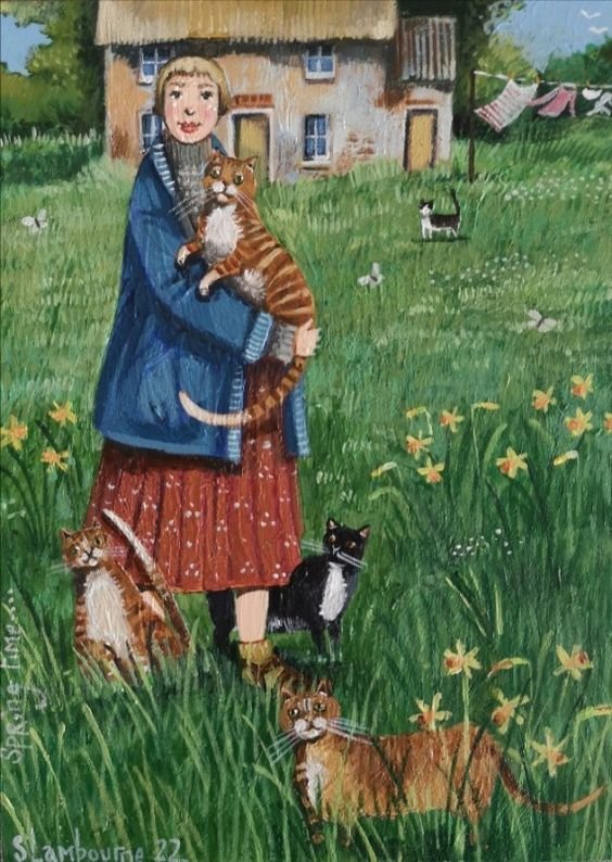 Jigsaw Puzzle | 12 pieces | Seasonal Art - Spring - Cats (Resize: 12 ...