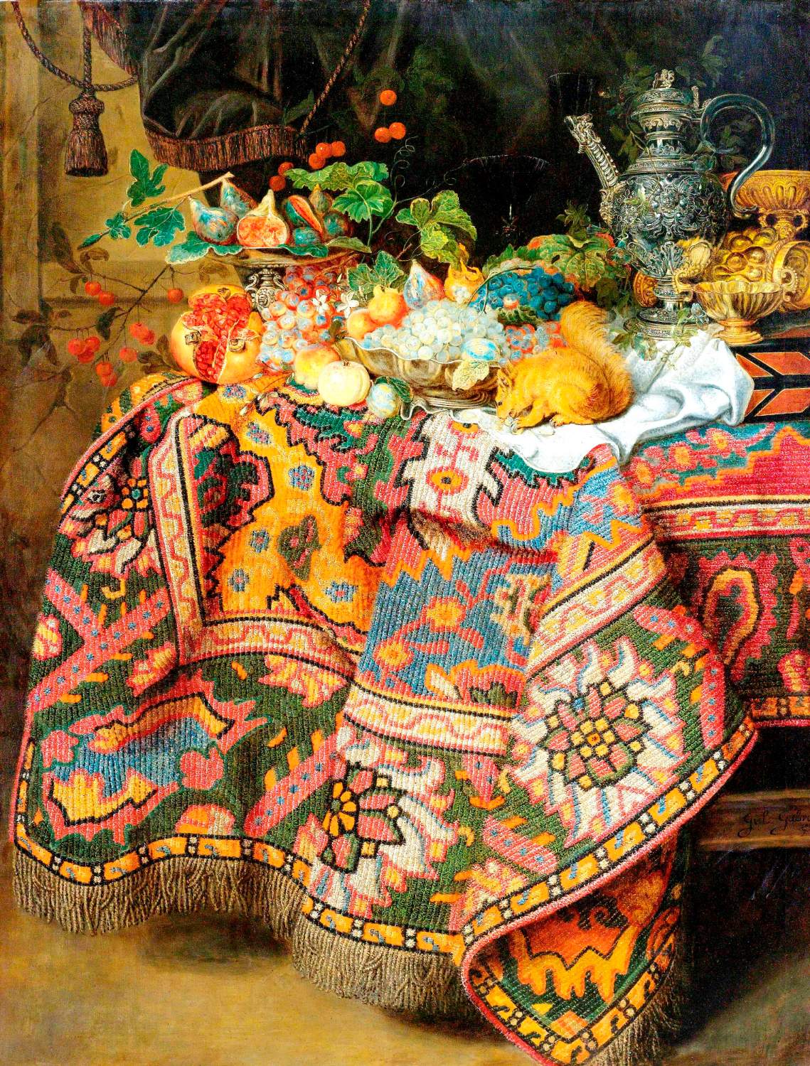 Solve Willem_Gabron__Still_Life_with_Fruit,_Gold_and_Silver_Vessels