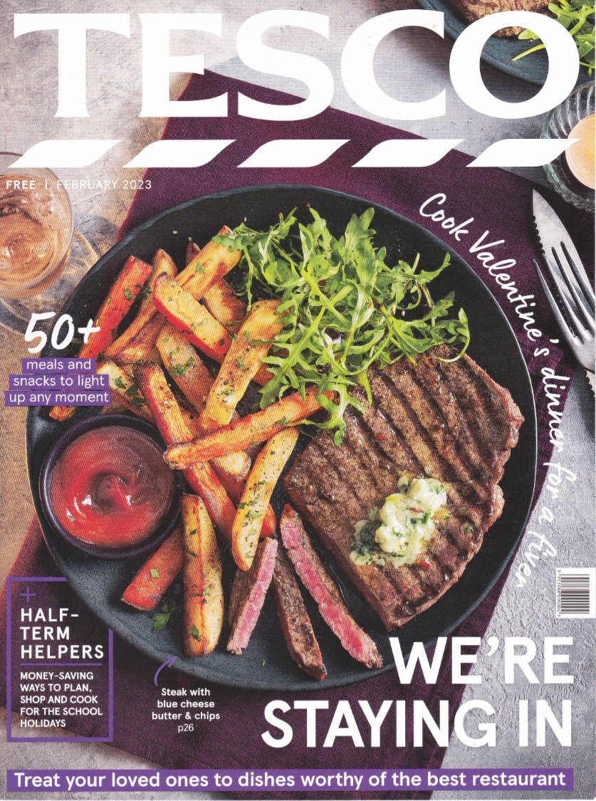 Solve Tesco supermarket magazine cover (February 2023) UK jigsaw puzzle