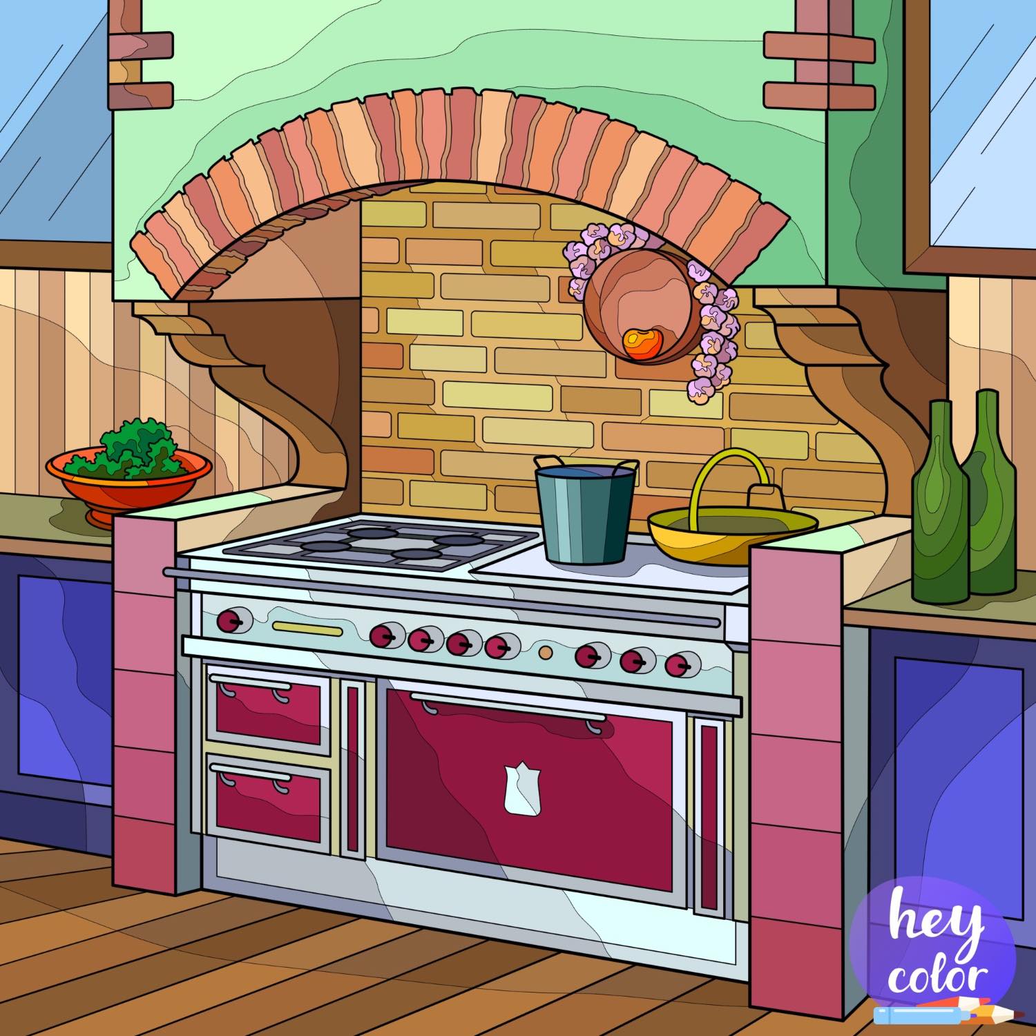 Solve Kitchen Stove jigsaw puzzle online with 256 pieces