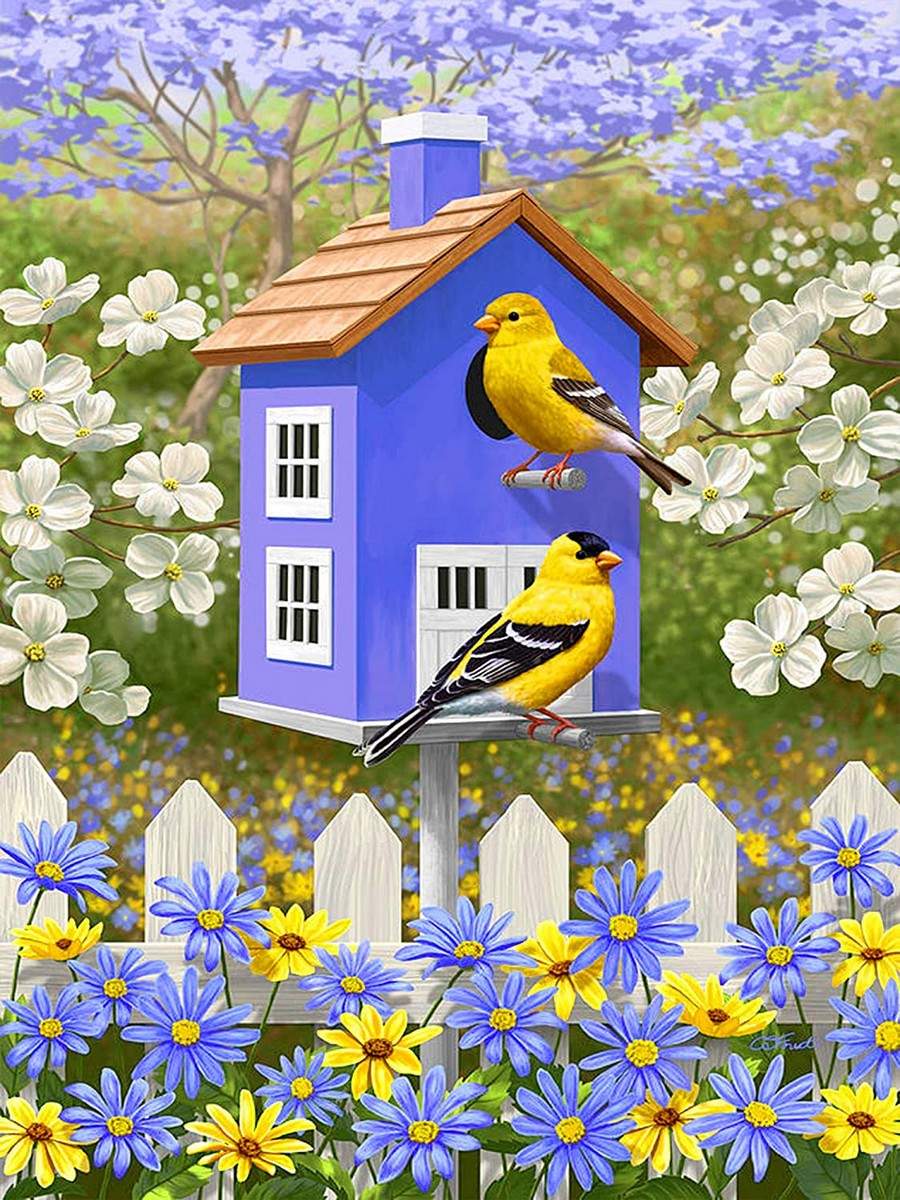 Solve Birdhouses 4 jigsaw puzzle online with 80 pieces