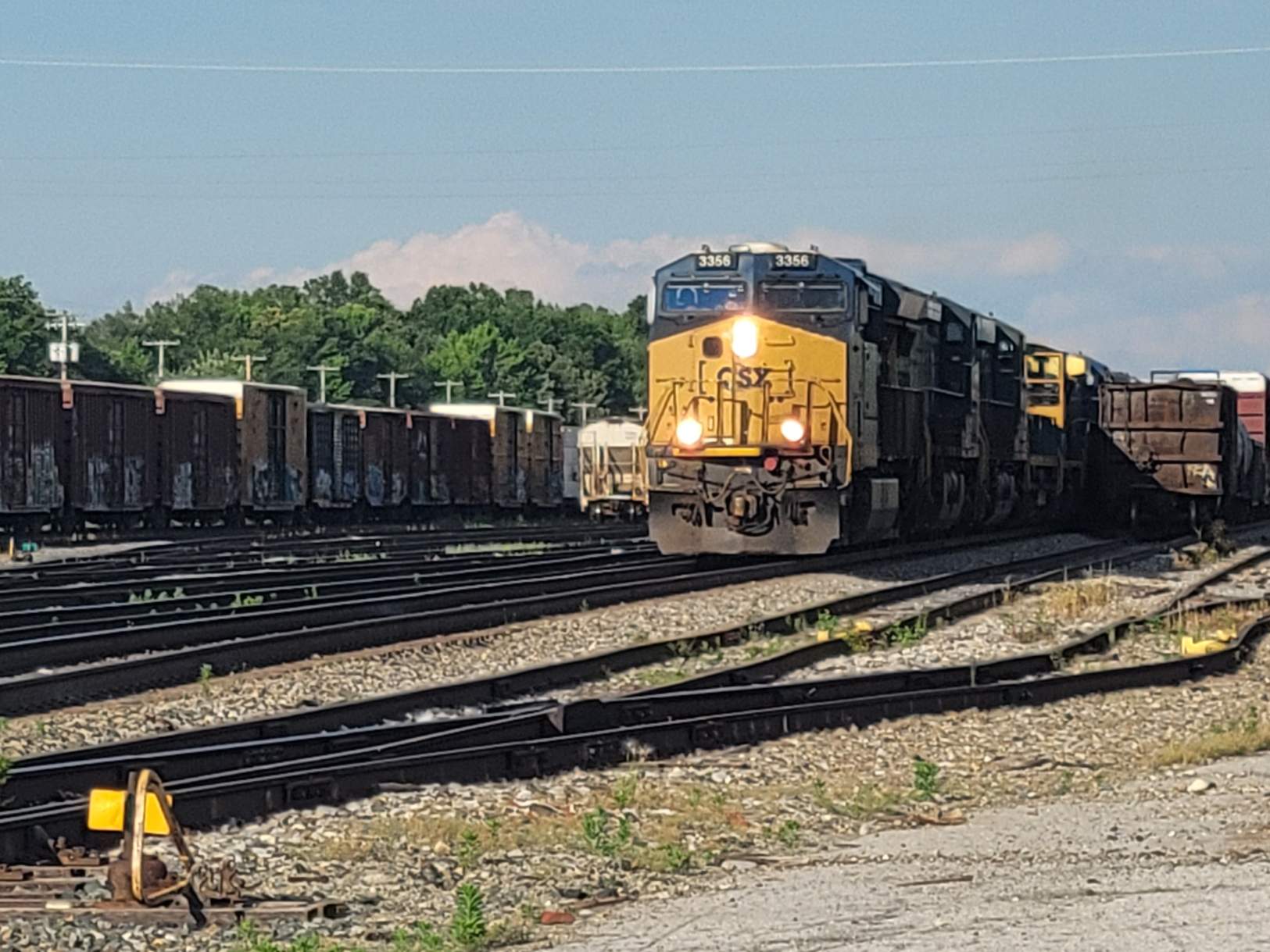 Jigsaw Puzzle | 130 pieces | CSX Q371 cruising through Wilsmere Yard ...