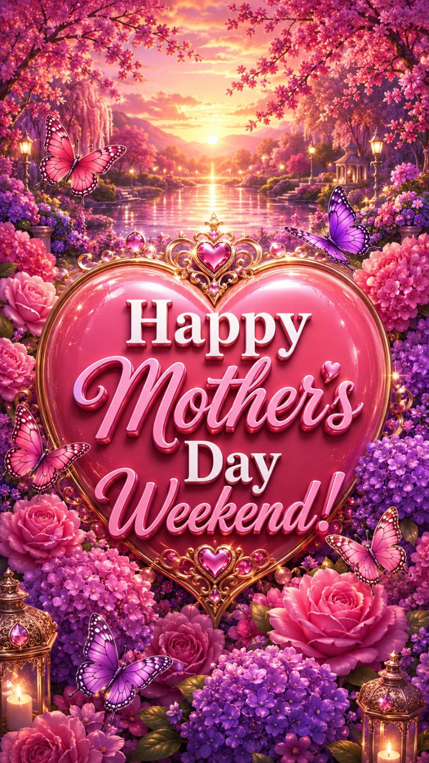 Solve Happy Mother's Day Weekend jigsaw puzzle online with 66 pieces