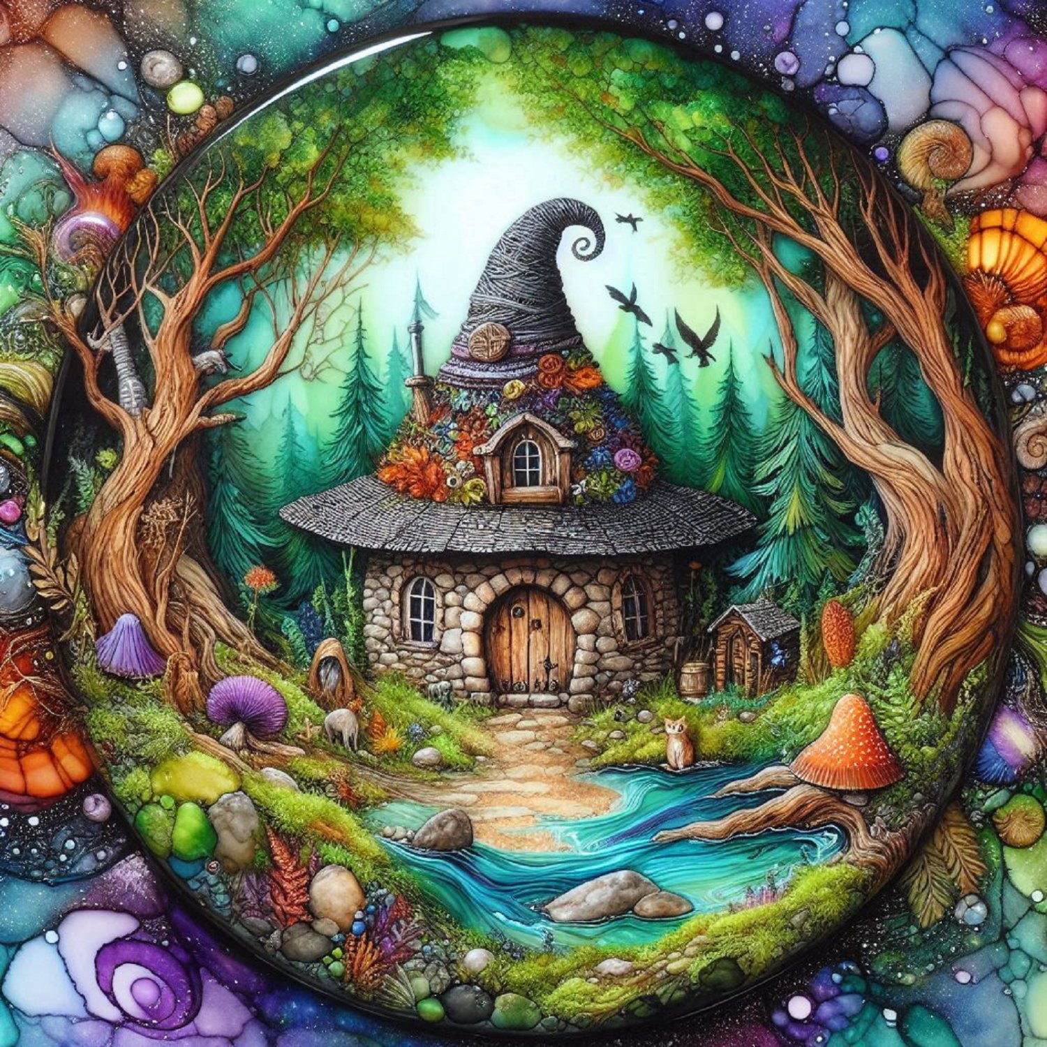 Solve Fairy House in the Forest (resizable 0-600pcs) jigsaw puzzle ...