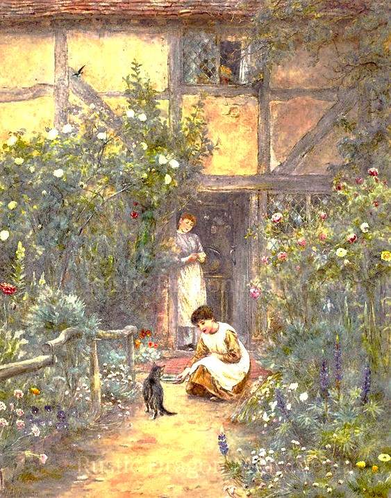 Solve The Saucer of Milk jigsaw puzzle online with 48 pieces