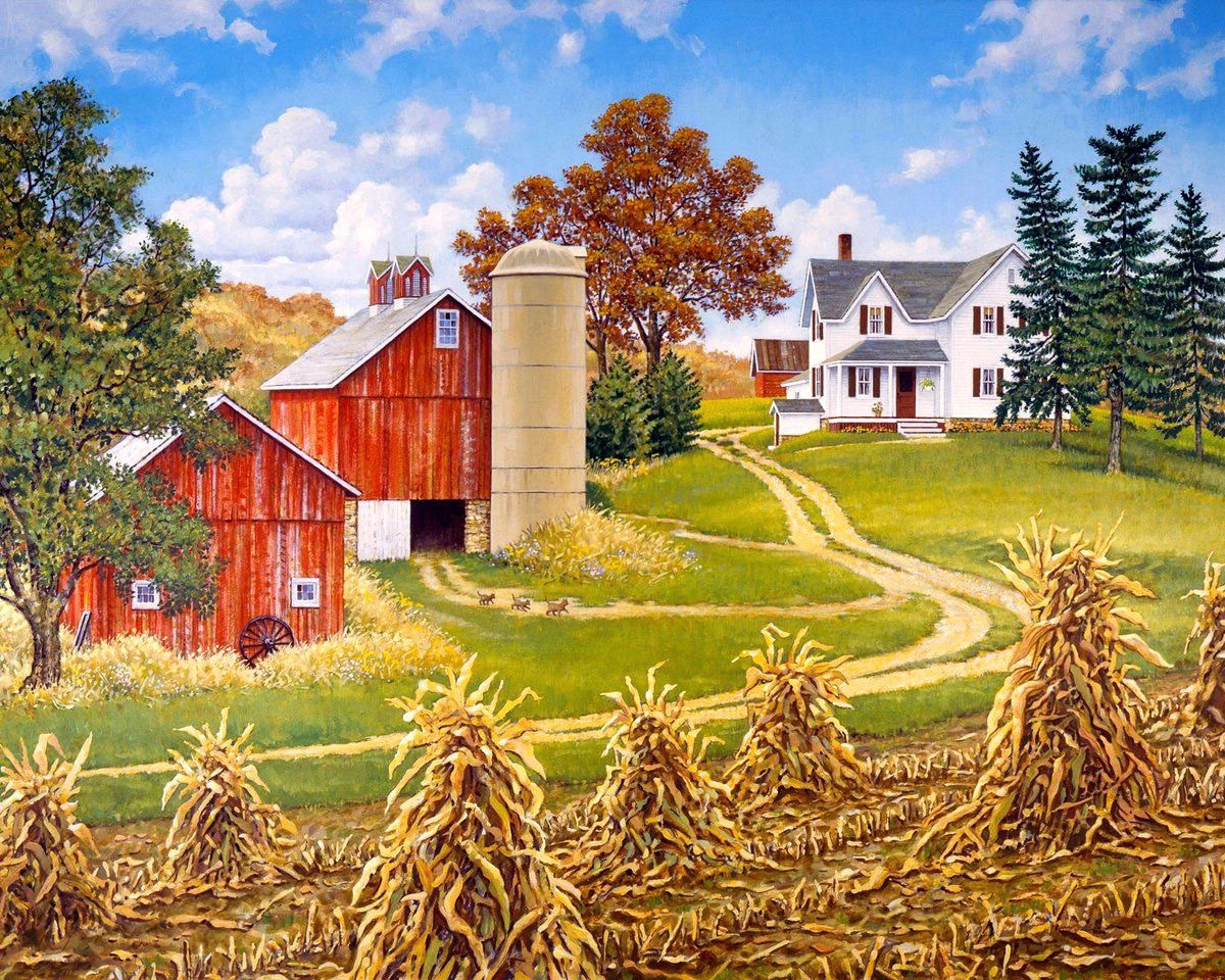 Solve Hilltop Farm jigsaw puzzle online with 285 pieces