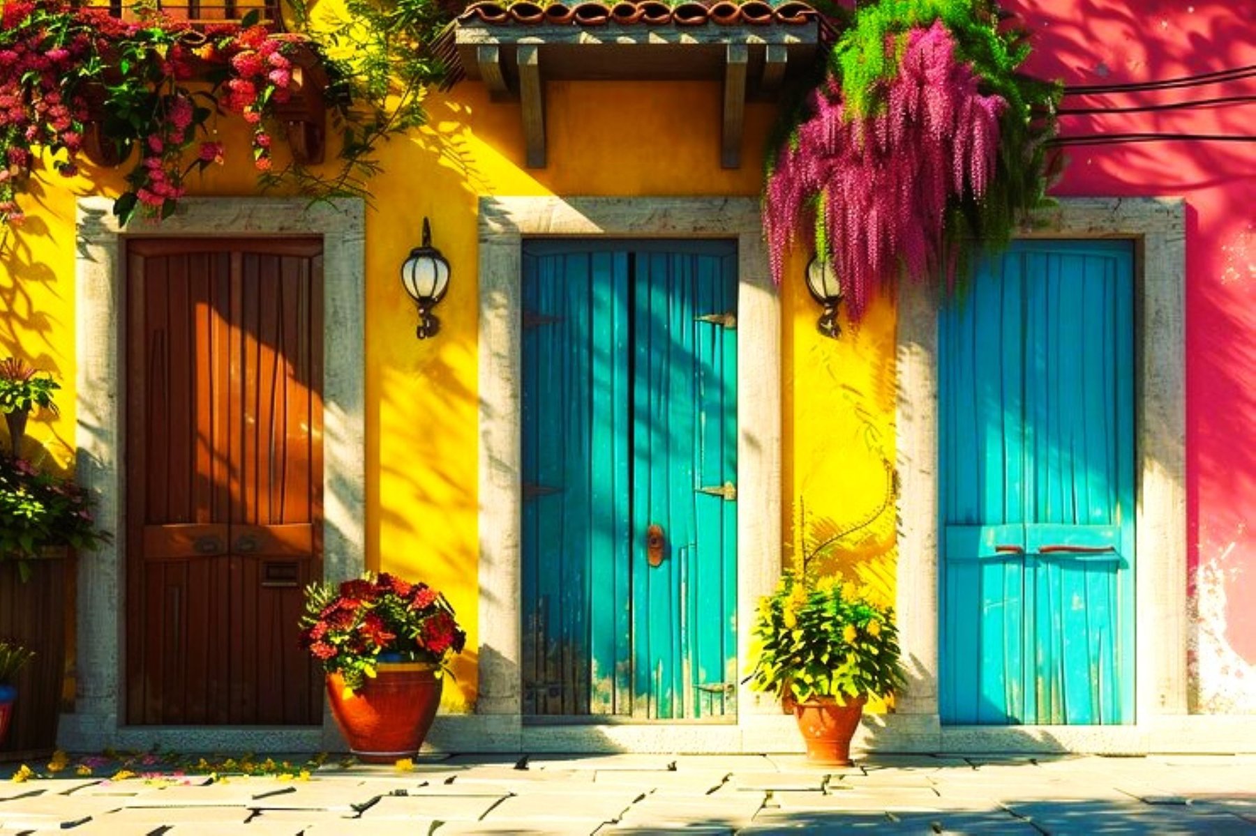 Solve Doors jigsaw puzzle online with 54 pieces