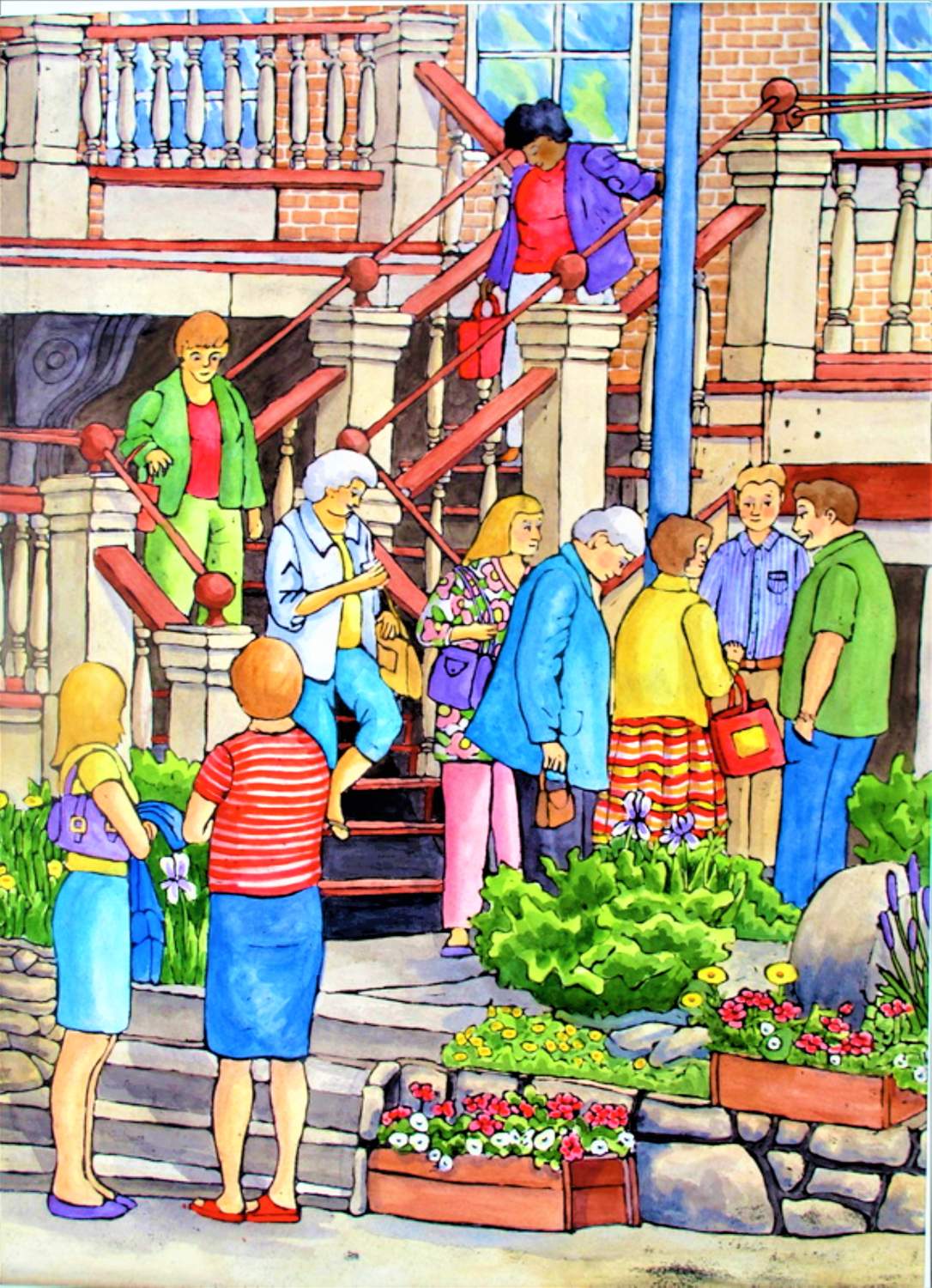 Solve Stepping Out At Intermission At A Local Theatre Jigsaw Puzzle 