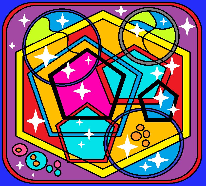 Solve Colorful Shapes jigsaw puzzle online with 110 pieces