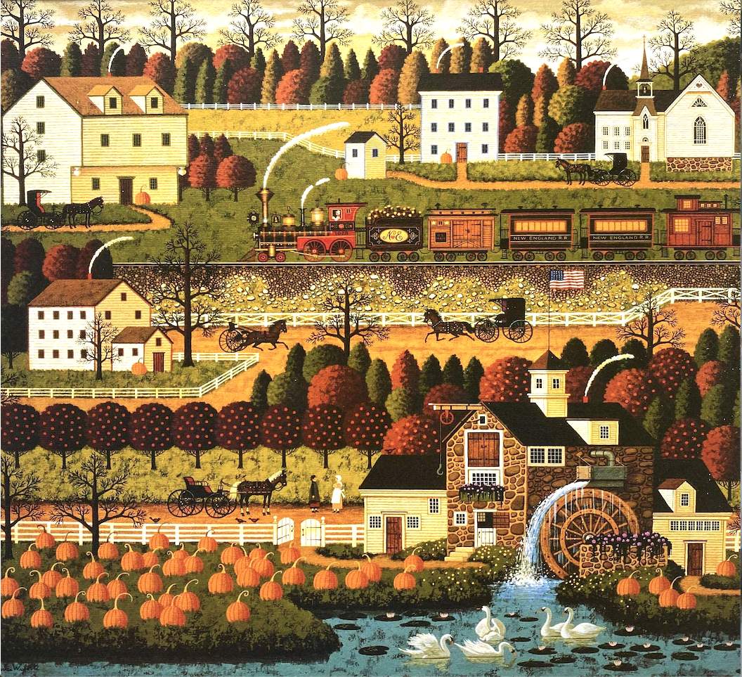 Solve Honey Pumpkin Valley (Charles Wysocki) jigsaw puzzle online with