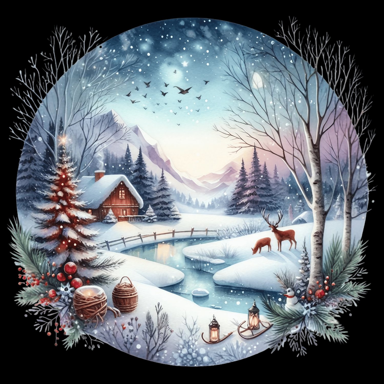Solve A Hint of Christmas jigsaw puzzle online with 100 pieces