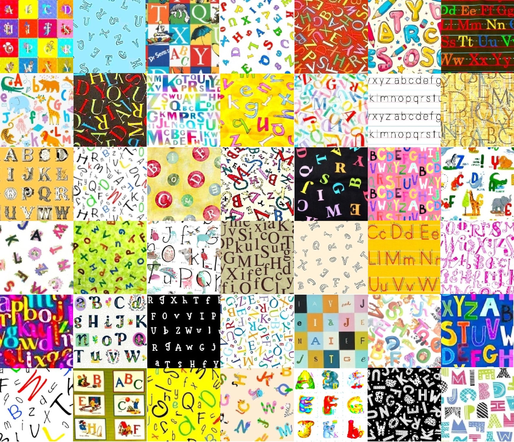 Solve PATCHWORK LETTERS jigsaw puzzle online with 255 pieces