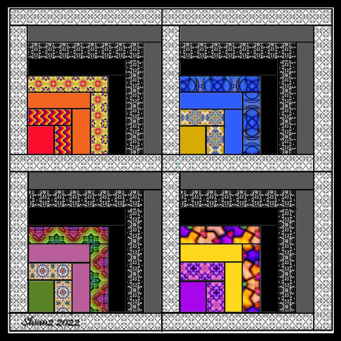 Solve Logcabin Patchwork adapted for Jigidi Puzzle jigsaw puzzle online with 64 pieces