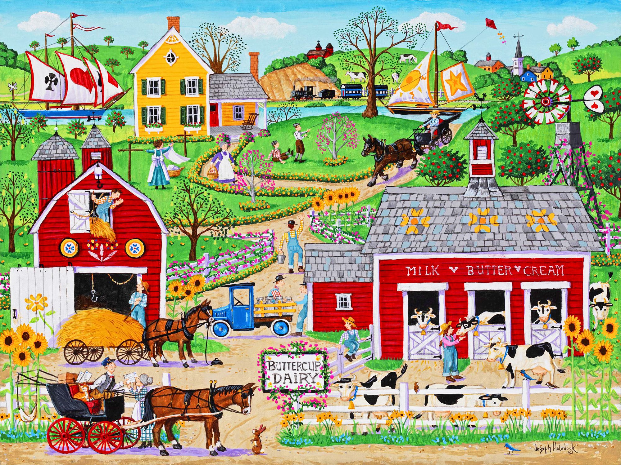 Solve Buttercup Dairy Farm jigsaw puzzle online with 352 pieces