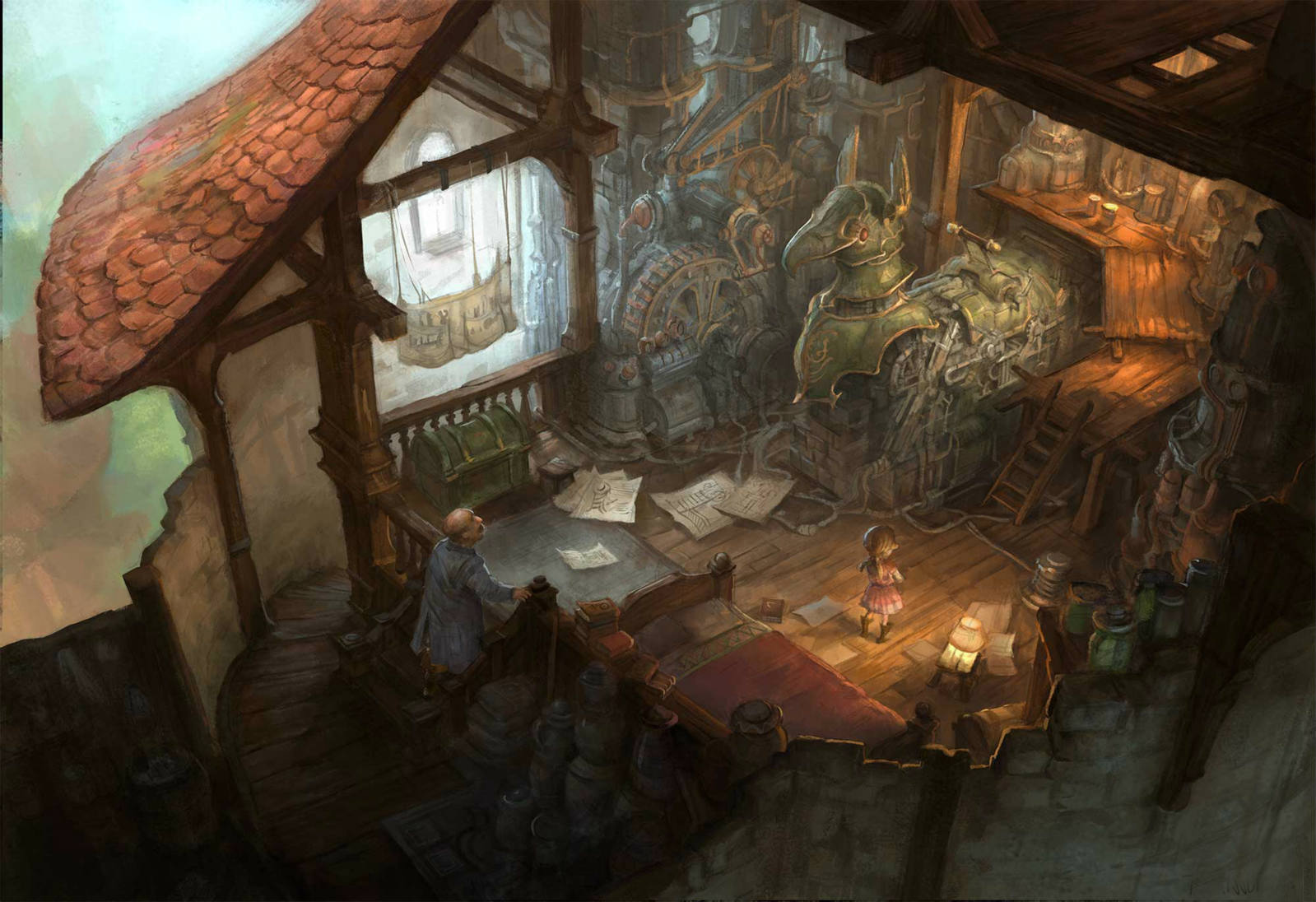 Solve Little Girl Inventor jigsaw puzzle online with 486 pieces