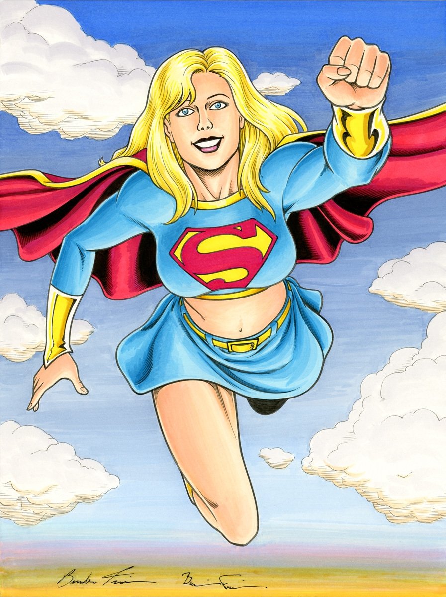 Solve Comic Art Artists, Brendan & Brian Fraim, 'Supergirl' jigsaw