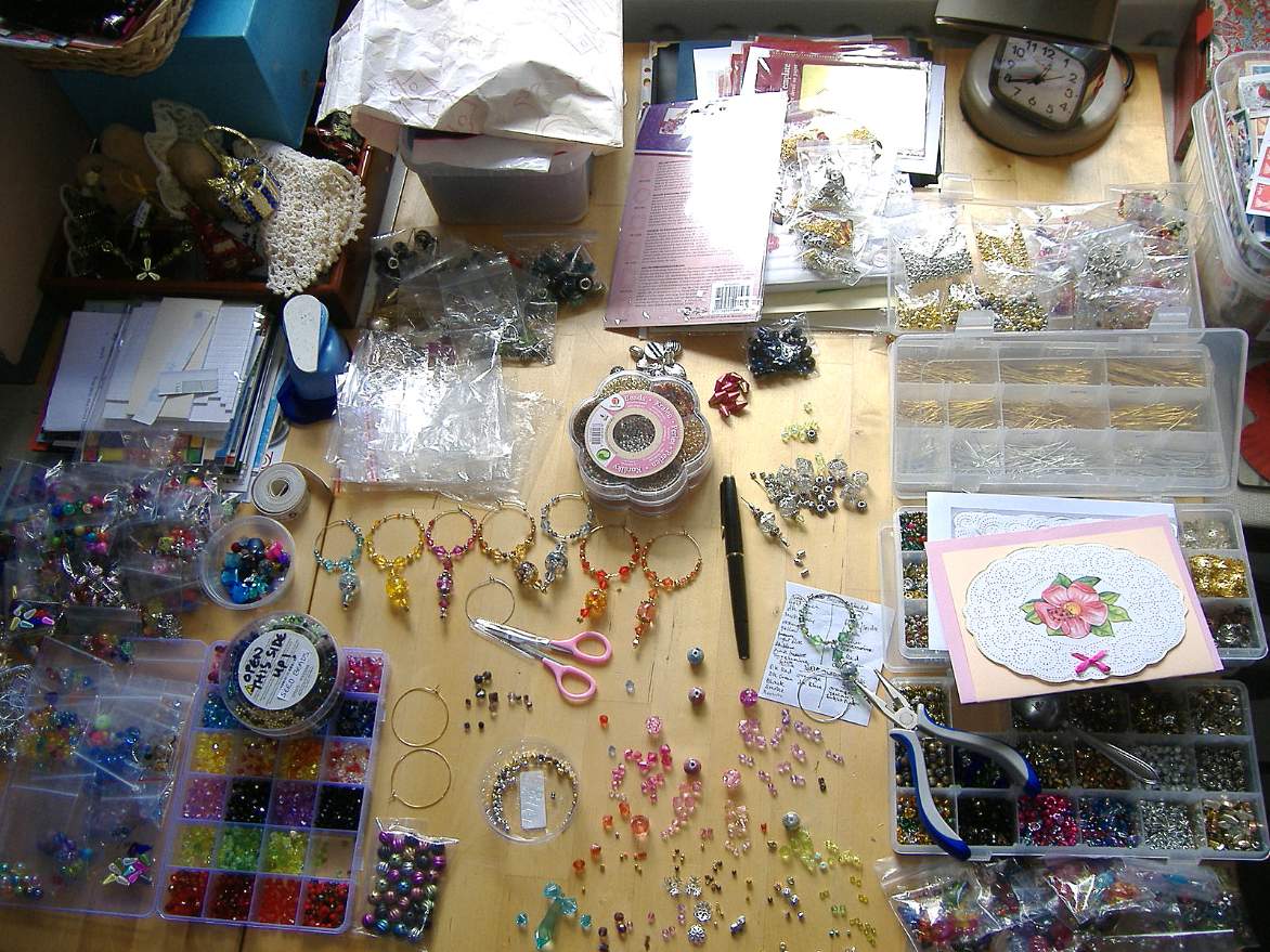Solve Crafts - Craft Room Studio - My Messy Table! jigsaw puzzle online ...