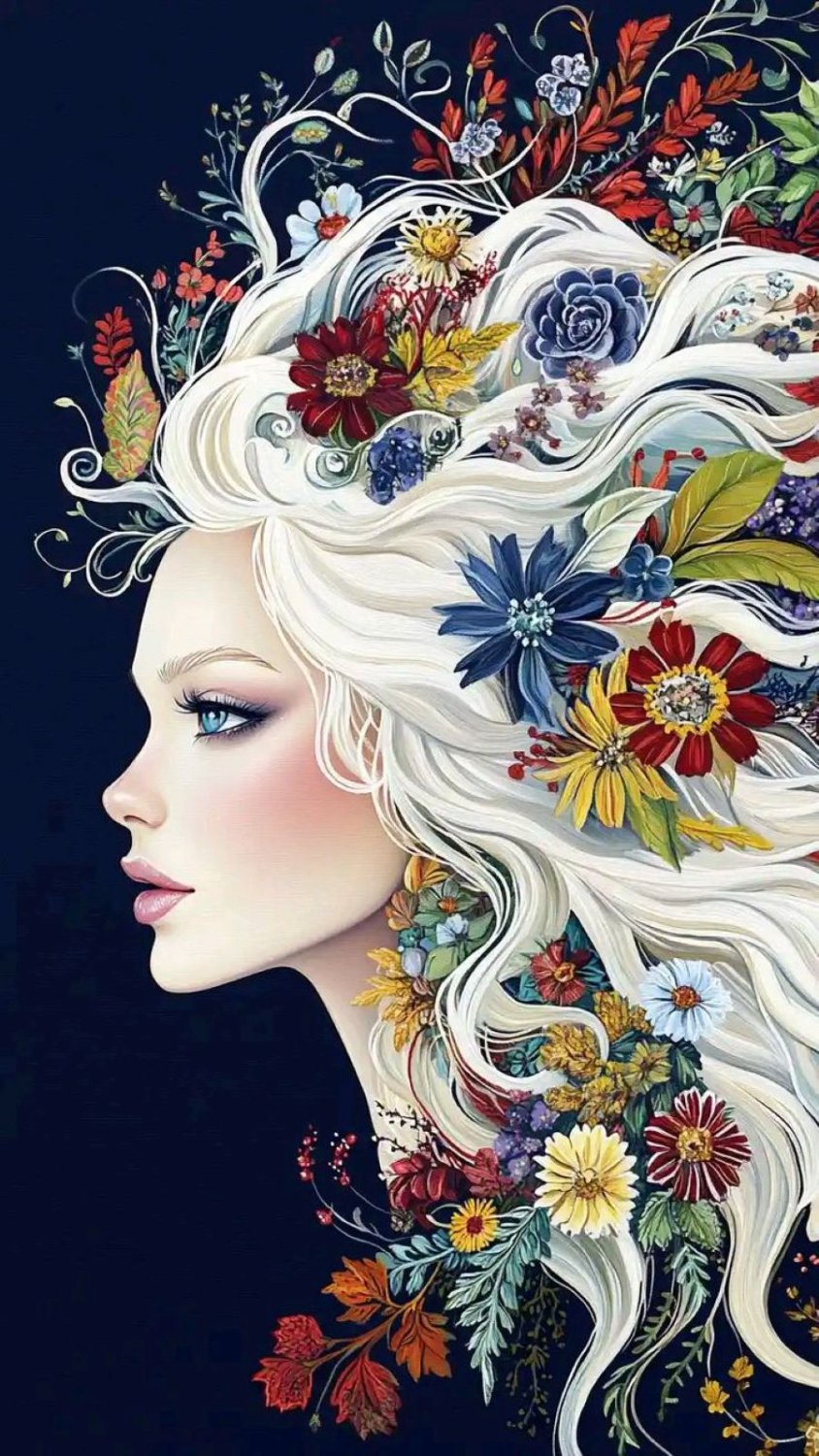 Solve Lady with flowers in her hair * jigsaw puzzle online with 299 pieces