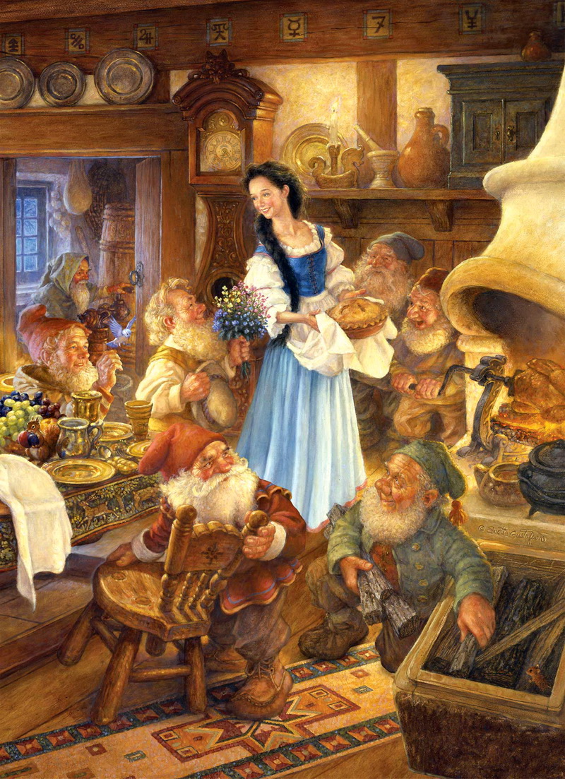Solve Snow White and the Seven Dwarfs jigsaw puzzle online with 117 pieces