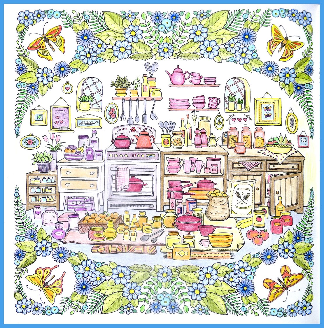 Jigsaw Puzzle Self colored drawings, from the book by Johanna Basford