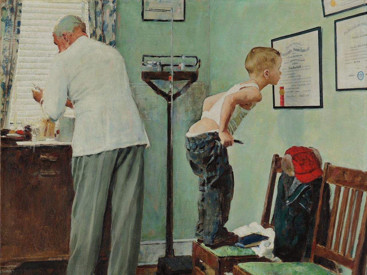 Solve Norman Rockwell 022 jigsaw puzzle online with 63 pieces