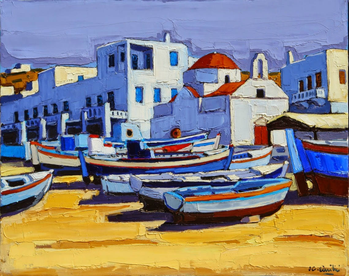 Solve Jean-Claude Quilici - Boats On The Beach jigsaw puzzle