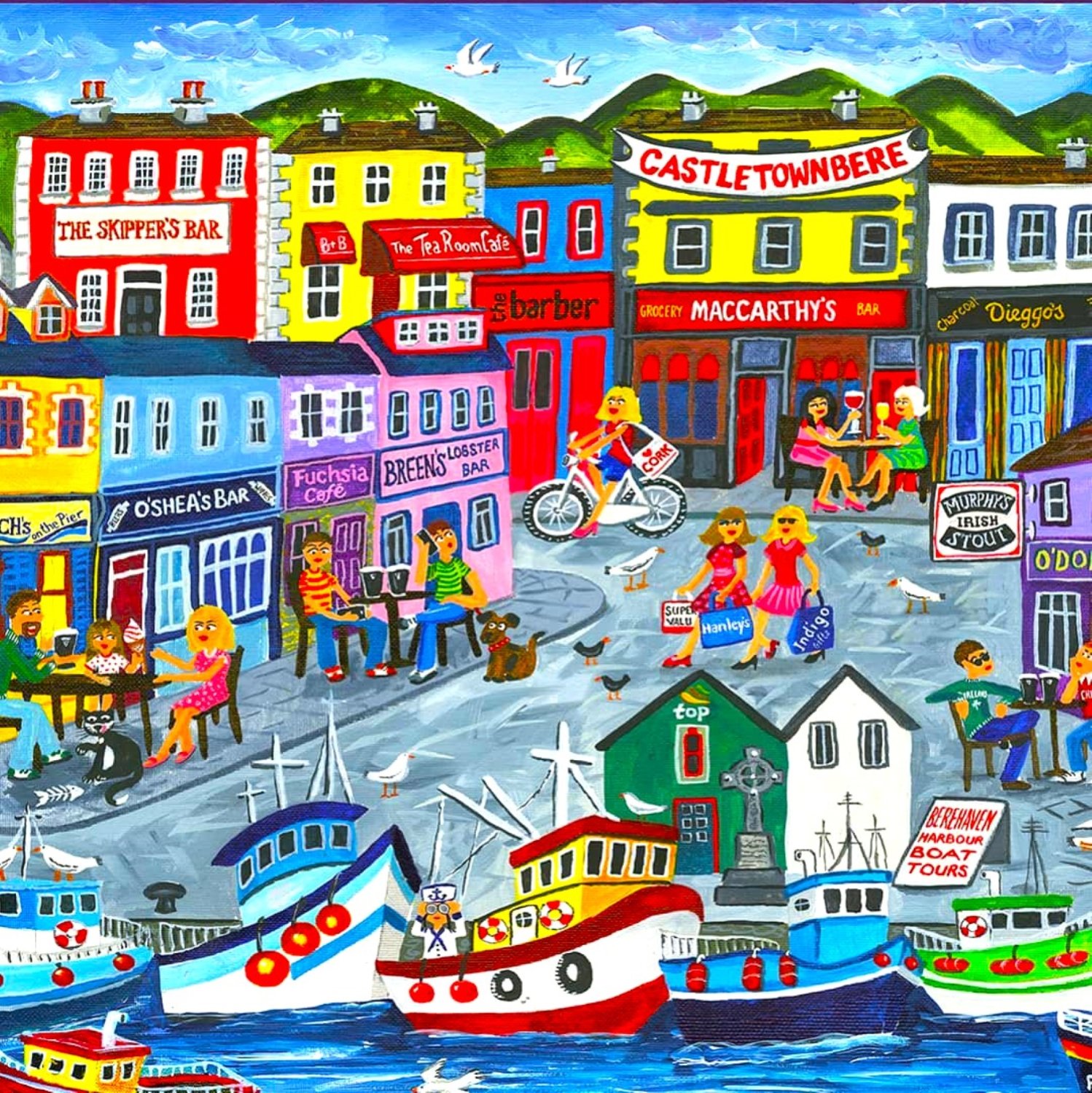 Solve A Day Out in Castletownbere, West Cork jigsaw puzzle online with