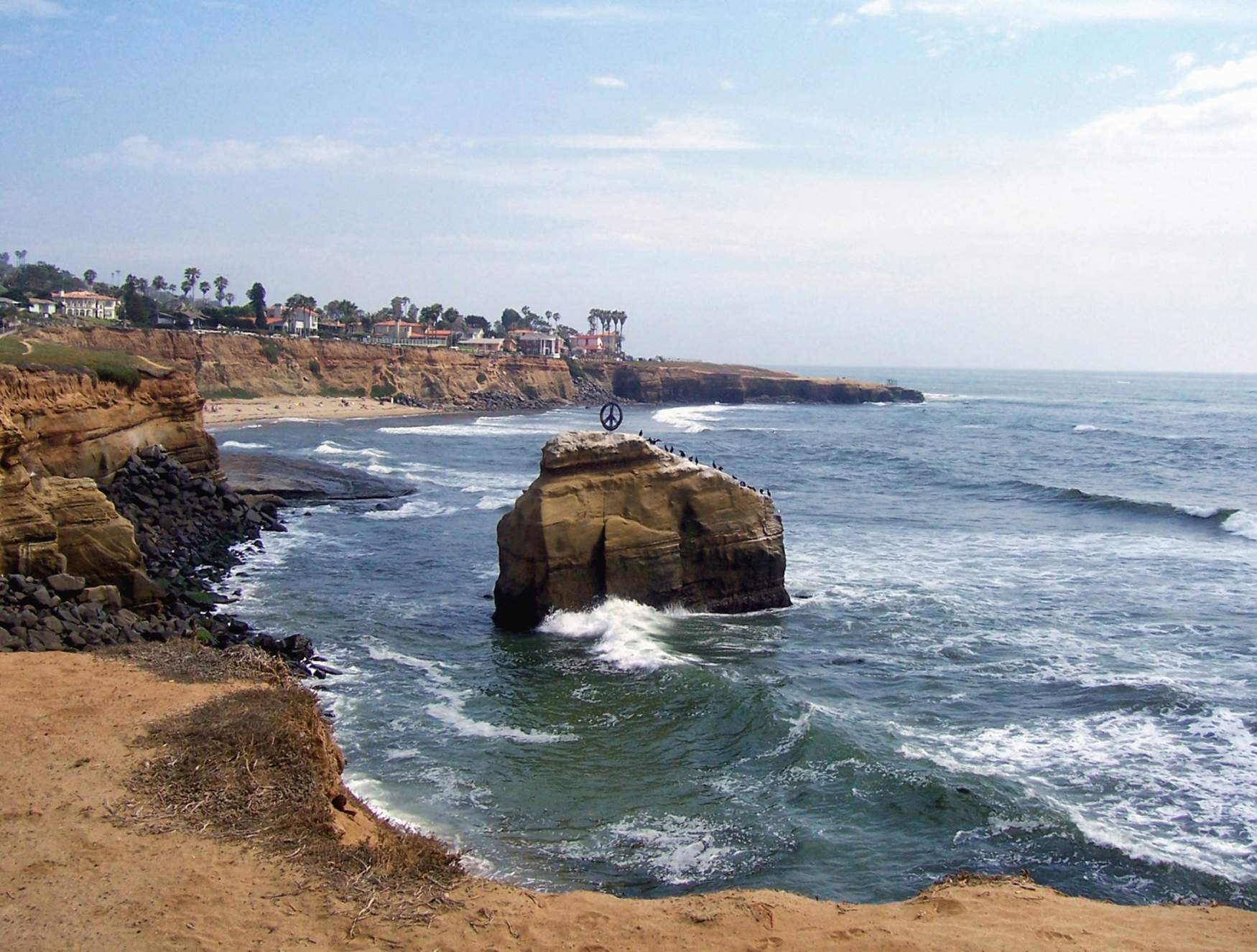 Ross Rocks Ct Solve Peace Sign on Ross rock - Sunset Cliffs jigsaw puzzle online with ...