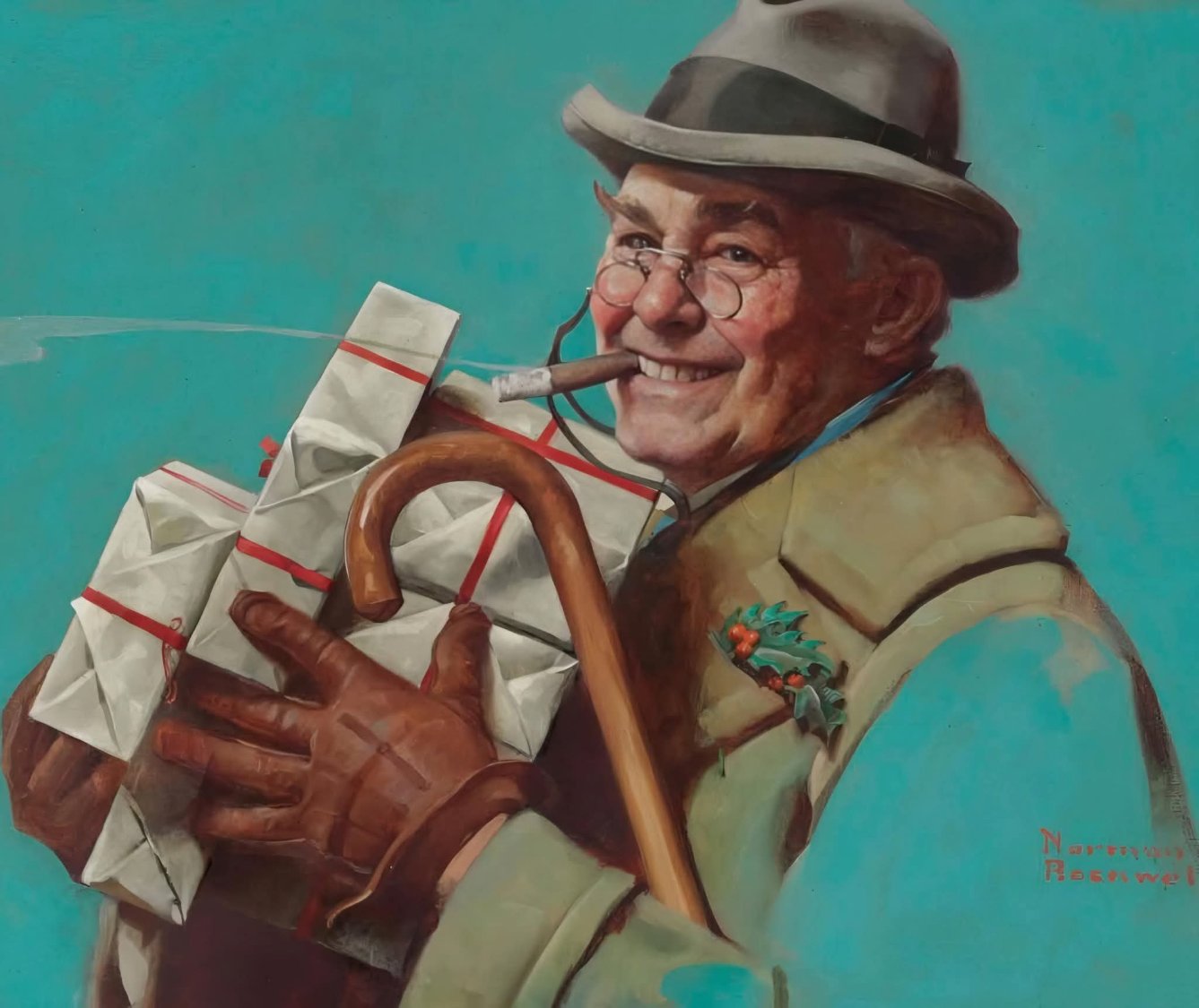 Solve Norman Rockwell jigsaw puzzle online with 20 pieces